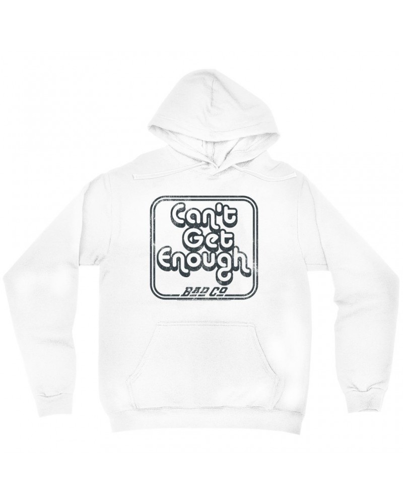 $13.58 Bad Company Hoodie | Can't Get Enough Logo Distressed Hoodie Sweatshirts