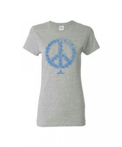 $11.10 Woodstock Women's Floral Peace T-Shirt Shirts