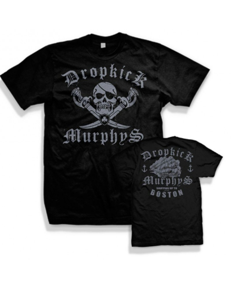 $11.19 Dropkick Murphys Jolly Roger/Logo Tee (Black) Shirts