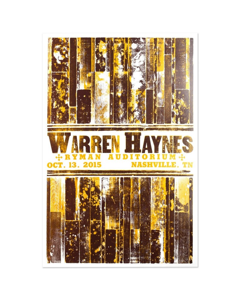 $9.60 Warren Haynes October 2015 Nashville TN Event Poster Decor