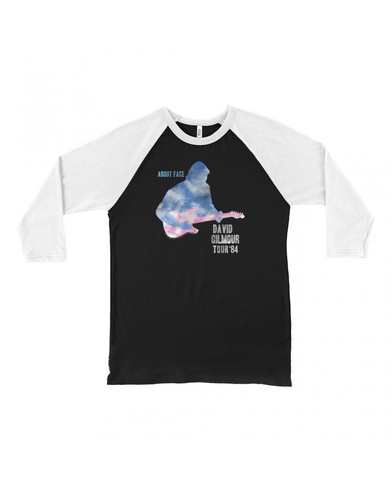 $13.48 David Gilmour 3/4 Sleeve Baseball Tee | About Face Concert Tour Shirt Shirts