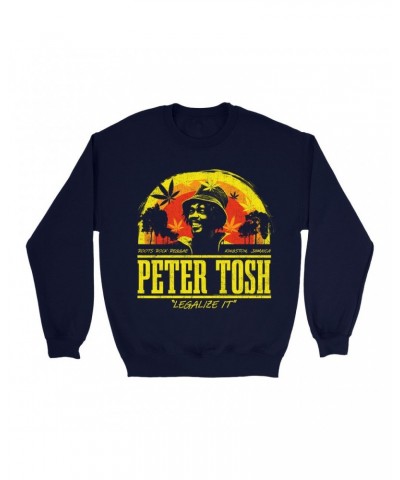 $15.03 Peter Tosh Sweatshirt | Roots Reggae Rock Sunset Distressed Sweatshirt Sweatshirts