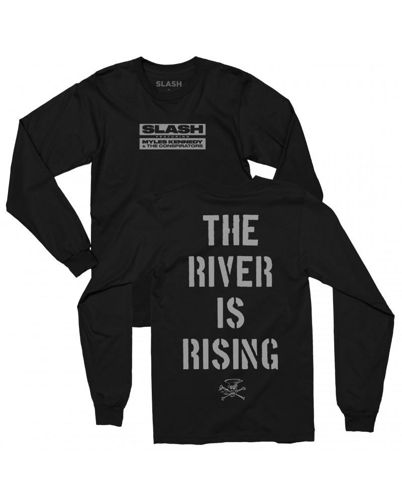 $15.12 Slash The River is Rising Black Long Sleeve Shirts