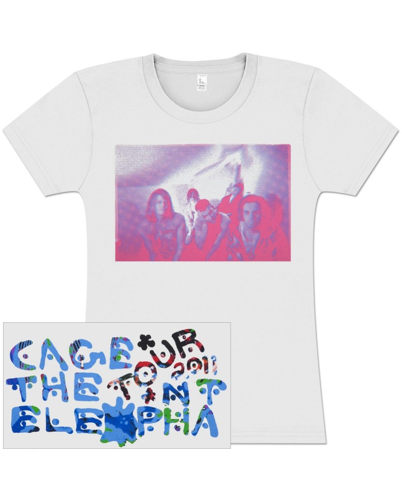 $7.50 Cage The Elephant Photo Blur Junior's T-Shirt Shirts