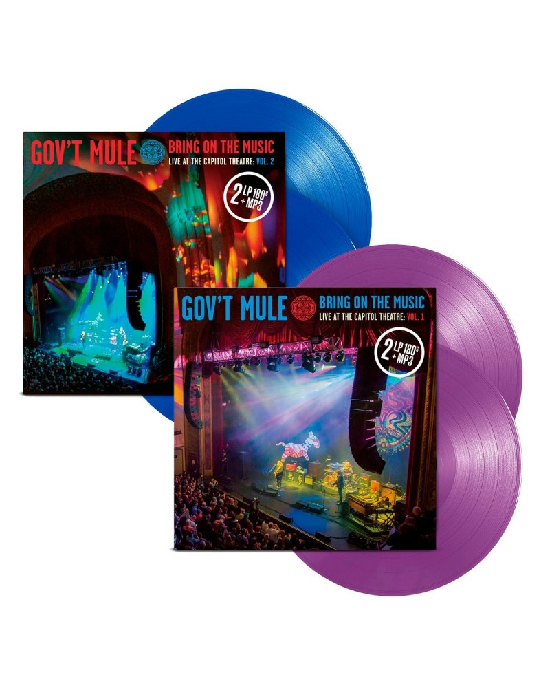 $17.60 Gov't Mule 4-LP Red & Blue Splatter Vinyl Bundle: Bring On The Music / Live at The Capitol Theatre Vinyl