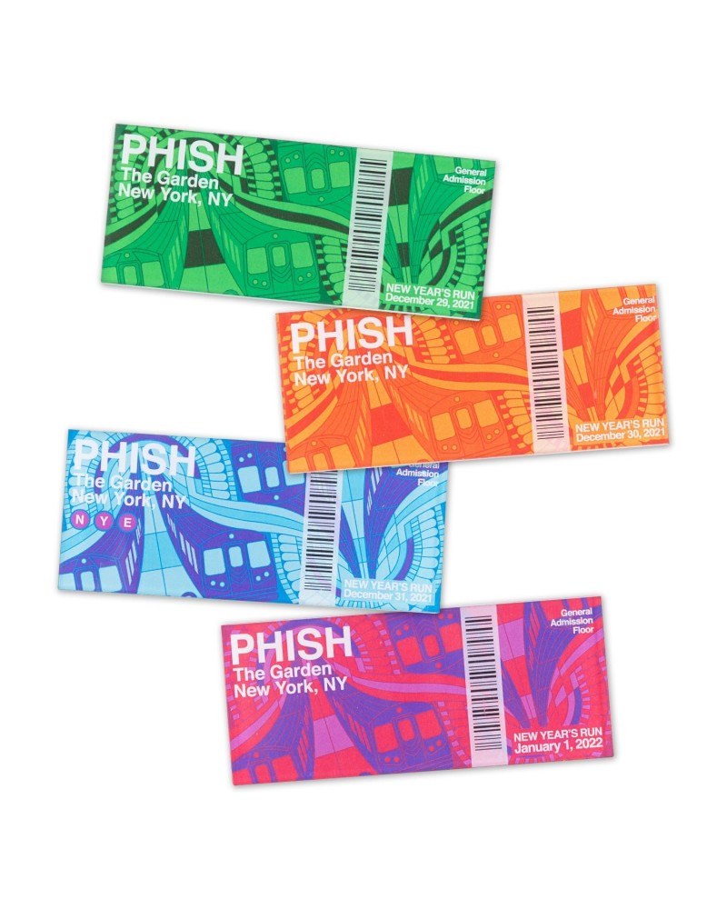 $3.50 Phish New Year's Run 2022 Ticket Magnets Decor