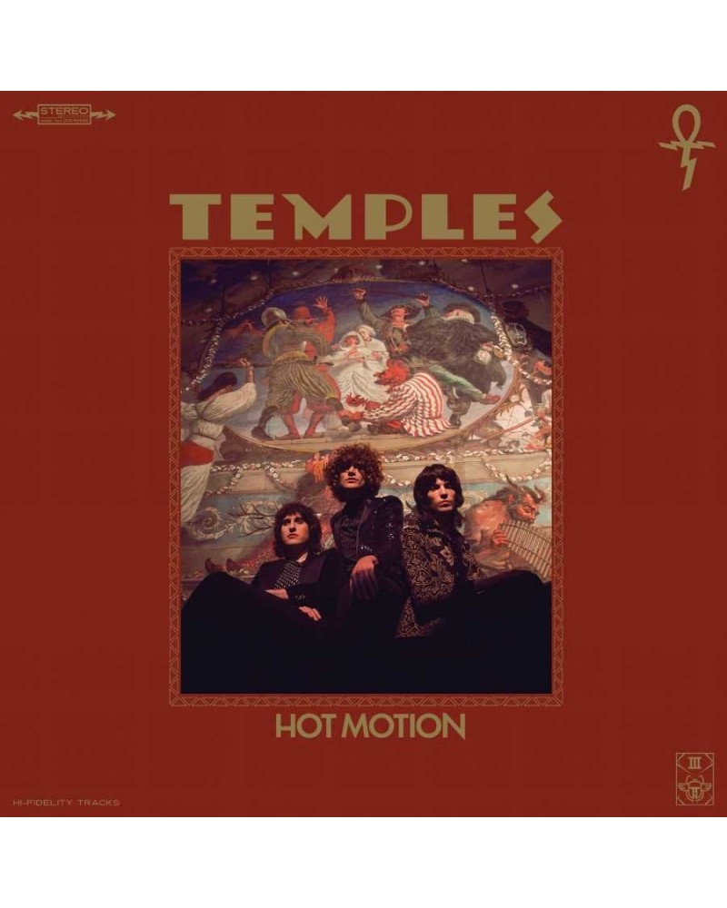 $8.16 Temples HOT MOTION (FOREST GREEN/TAN WITH RED/YELLOW SPLATTER VINYL) Vinyl Record Vinyl