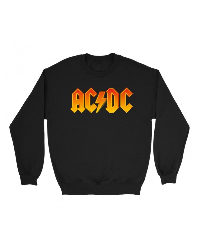 $17.13 AC/DC Sweatshirt | Orange Yellow Gradient Logo Sweatshirt Sweatshirts