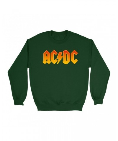 $17.13 AC/DC Sweatshirt | Orange Yellow Gradient Logo Sweatshirt Sweatshirts