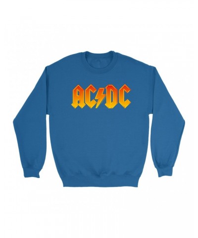 $17.13 AC/DC Sweatshirt | Orange Yellow Gradient Logo Sweatshirt Sweatshirts