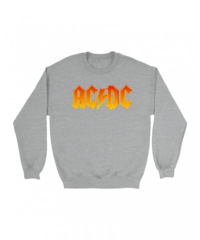 $17.13 AC/DC Sweatshirt | Orange Yellow Gradient Logo Sweatshirt Sweatshirts