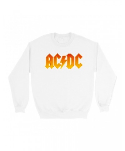 $17.13 AC/DC Sweatshirt | Orange Yellow Gradient Logo Sweatshirt Sweatshirts