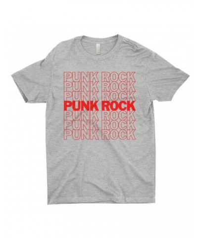 $8.18 Music Life - Punk Music Life T-Shirt | Punk Rock On Repeat Music Life Shirt Shirts