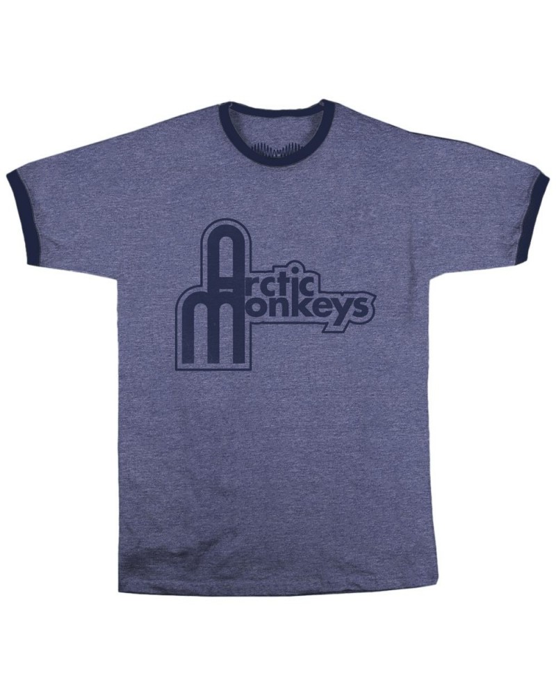 $11.40 Arctic Monkeys STRUCTURAL LOGO' RINGER T-SHIRT Shirts