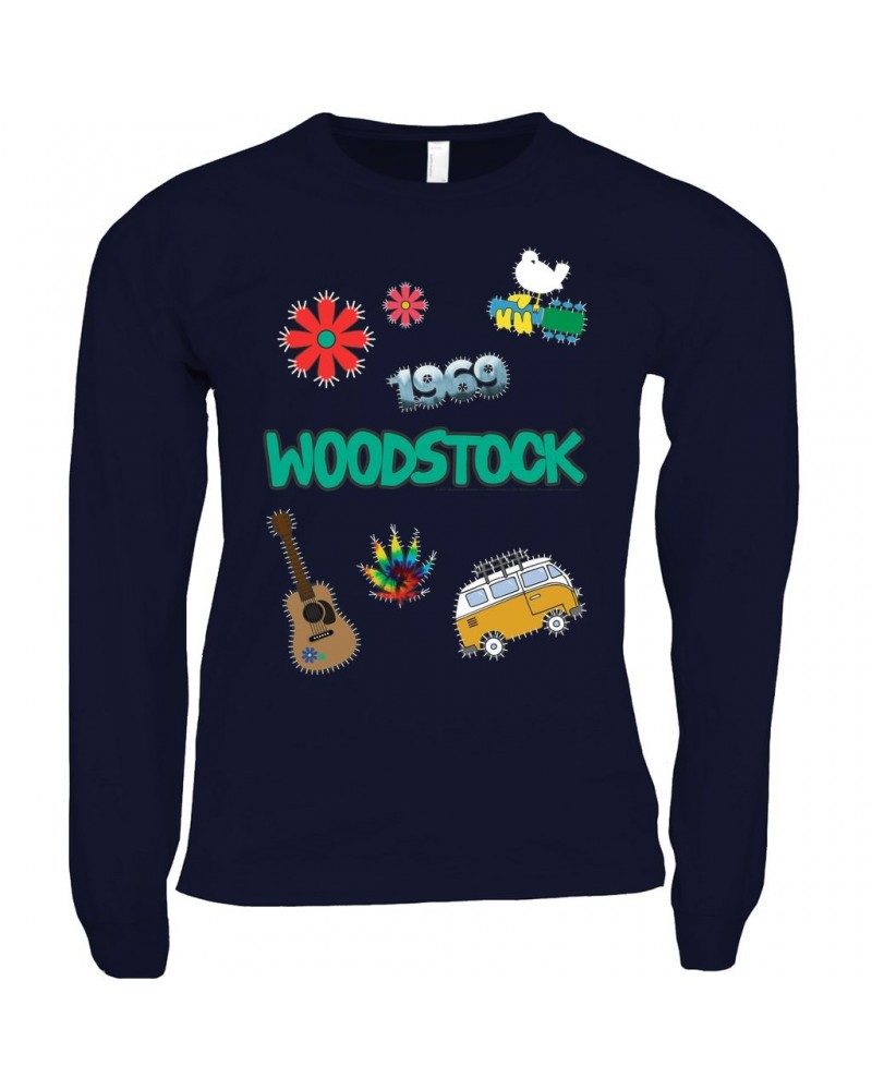 $10.18 Woodstock Long Sleeve Shirt | Patches Design Shirt Shirts