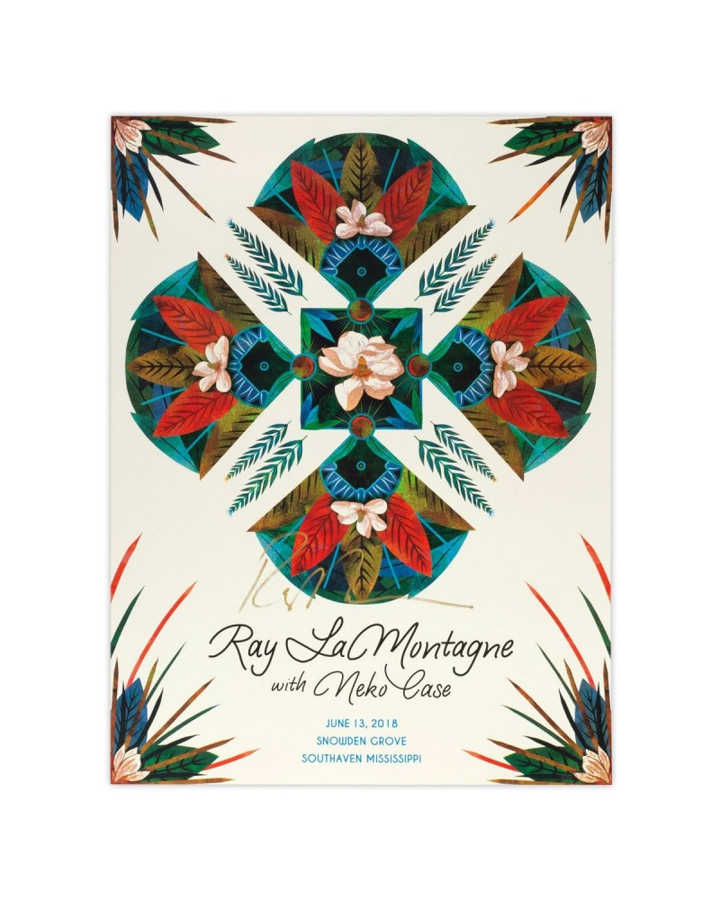 $25.00 Ray LaMontagne Part Of The Light Tour 2018 - 6/13 Southaven MS Poster Decor