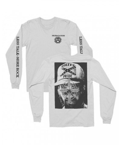 $10.75 Propagandhi Gun Sight Longsleeve Tee (White) Shirts