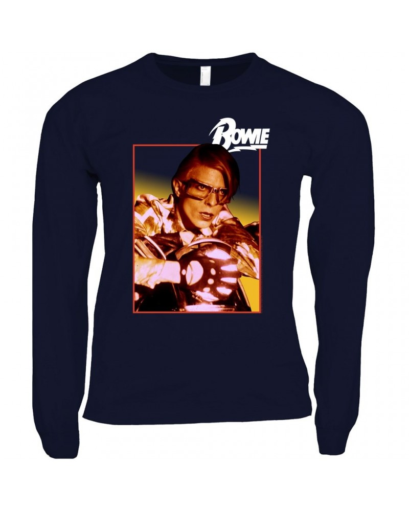 $12.58 David Bowie Long Sleeve Shirt | Bowie Lazarus Photo Design Shirt Shirts