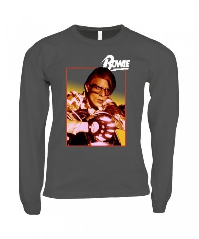 $12.58 David Bowie Long Sleeve Shirt | Bowie Lazarus Photo Design Shirt Shirts