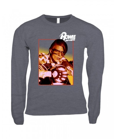 $12.58 David Bowie Long Sleeve Shirt | Bowie Lazarus Photo Design Shirt Shirts