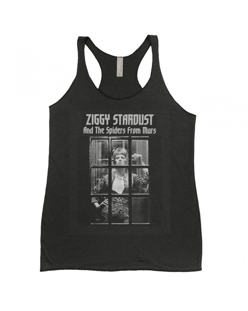 $9.55 David Bowie Ladies' Tank Top | Ziggy Stardust And The Spiders From Mars Design White Shirt Shirts