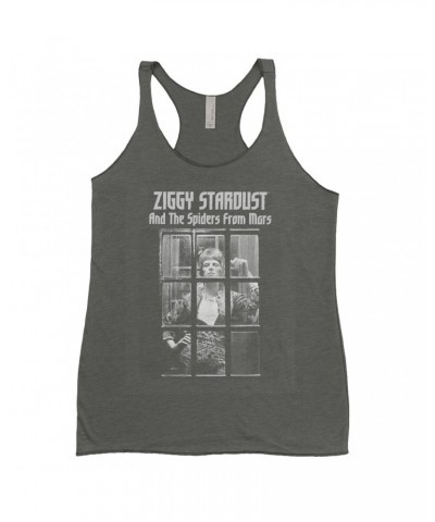 $9.55 David Bowie Ladies' Tank Top | Ziggy Stardust And The Spiders From Mars Design White Shirt Shirts