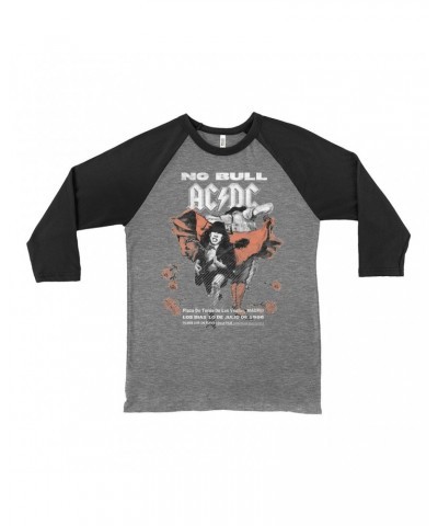 $8.99 AC/DC 3/4 Sleeve Baseball Tee | No Bull Concert Poster Image Shirt Shirts