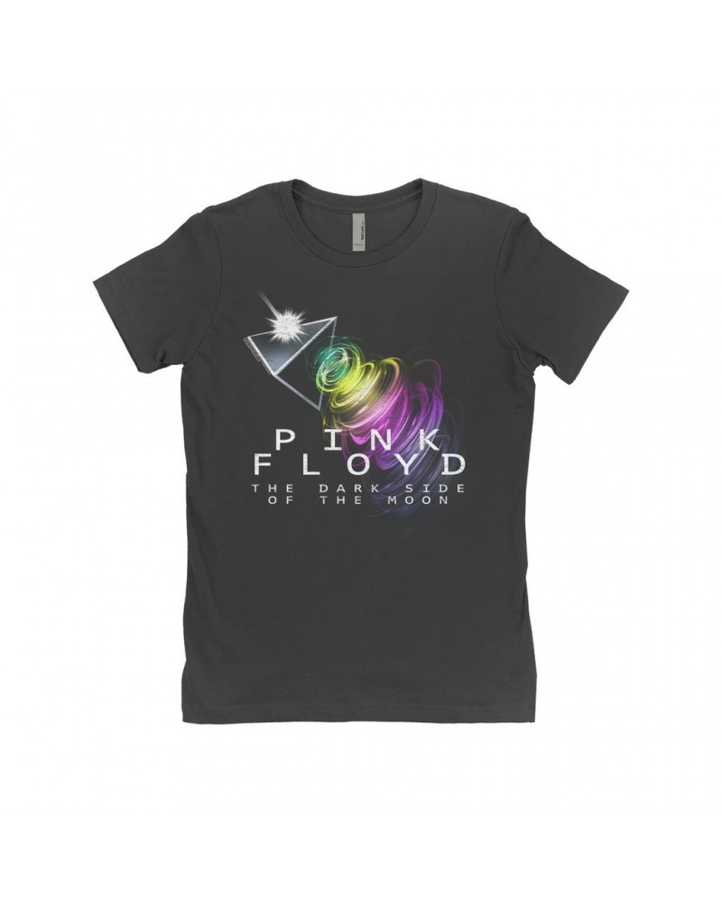 $11.23 Pink Floyd Ladies' Boyfriend T-Shirt | Dark Side Of The Moon Energy Cyclone Shirt Shirts