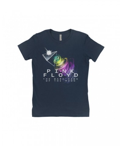 $11.23 Pink Floyd Ladies' Boyfriend T-Shirt | Dark Side Of The Moon Energy Cyclone Shirt Shirts