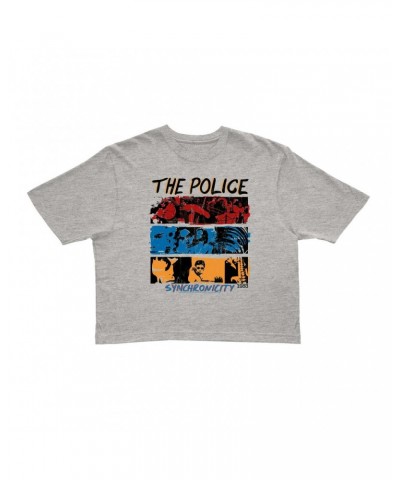 $12.40 The Police Ladies' Crop Tee | 1983 Synchronicity Tour Distressed Crop T-shirt Shirts