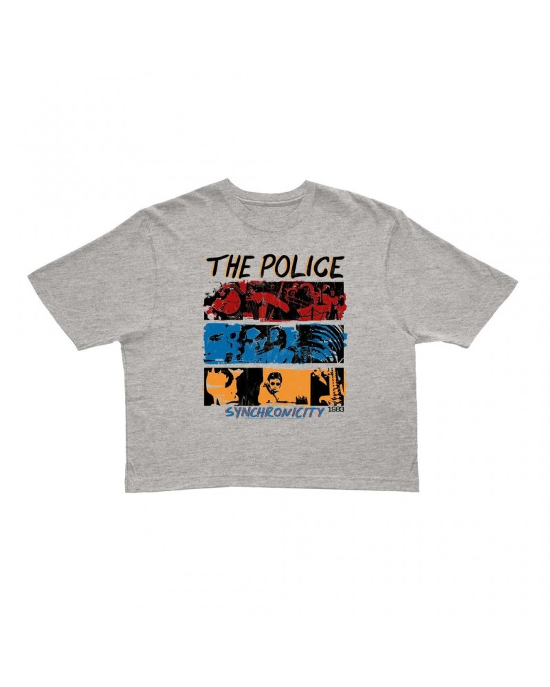 $12.40 The Police Ladies' Crop Tee | 1983 Synchronicity Tour Distressed Crop T-shirt Shirts