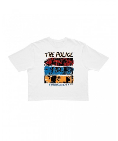 $12.40 The Police Ladies' Crop Tee | 1983 Synchronicity Tour Distressed Crop T-shirt Shirts