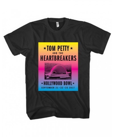 $17.50 Tom Petty and the Heartbreakers Hollywood Bowl Black Color Gradient T-Shirt Shirts