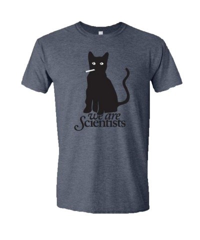 $9.08 We Are Scientists Smoking Cat - T Shirt Shirts