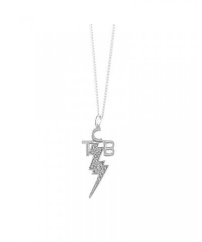 $61.60 Elvis Presley Lowell Hays Sterling Silver & Crystal Accented TCB Necklace – Reduced Size Accessories