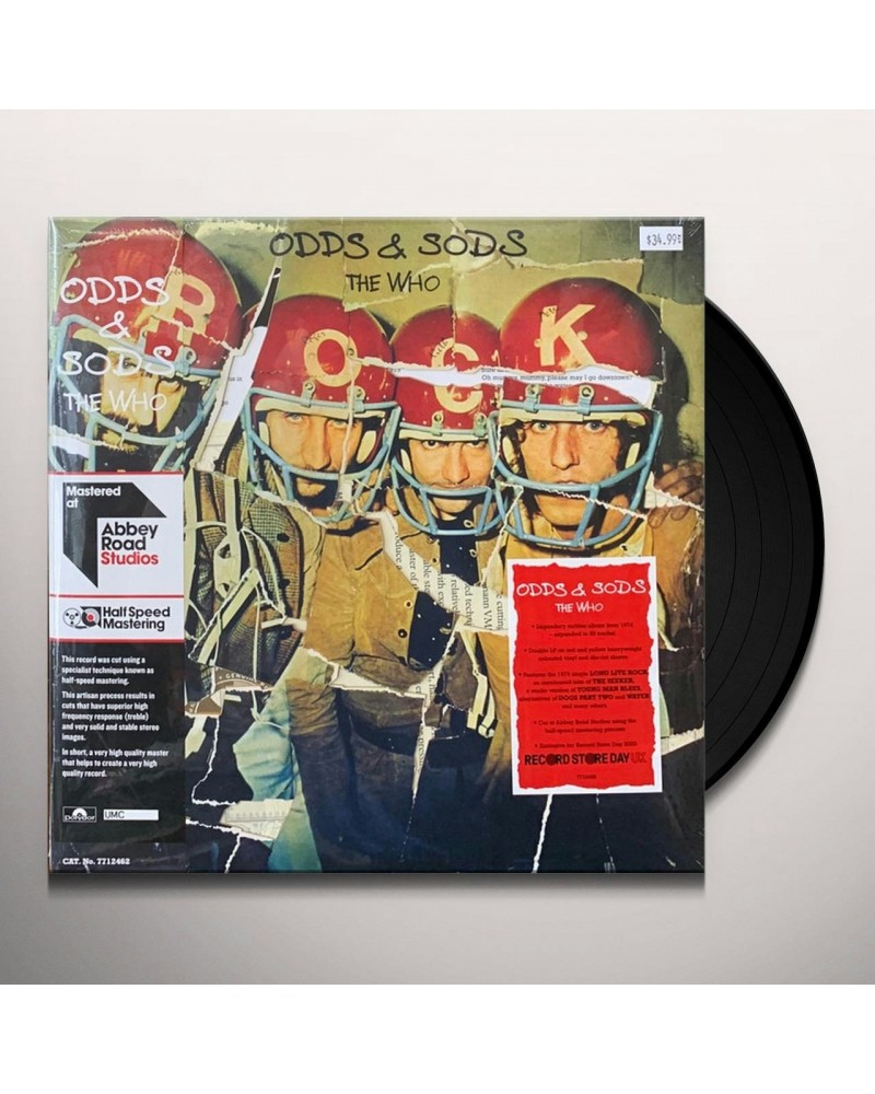 $13.35 The Who ODDS & SODS (2LP/1-RED/1-YELLOW VINYL) (RSD) Vinyl Record Vinyl