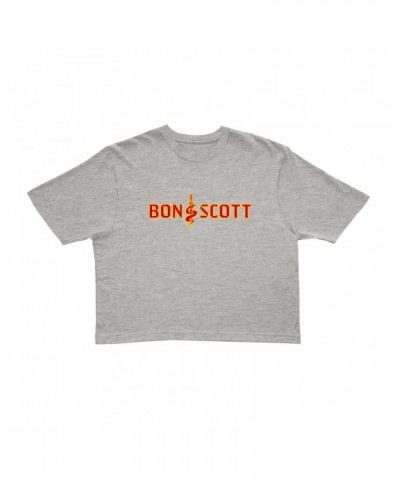 $9.70 Bon Scott Ladies' Crop Tee | Bon Dagger And Snake Crop T-shirt Shirts