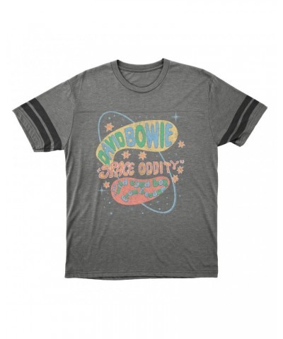 $13.84 David Bowie T-Shirt | Pastel Space Oddity Distressed Football Shirt Shirts