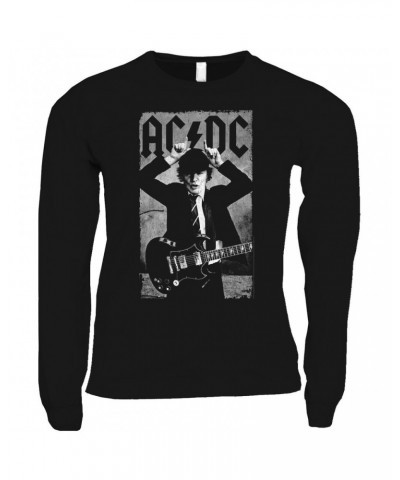 $13.18 AC/DC Long Sleeve Shirt | Angus Young Distress Photo Design Shirt Shirts