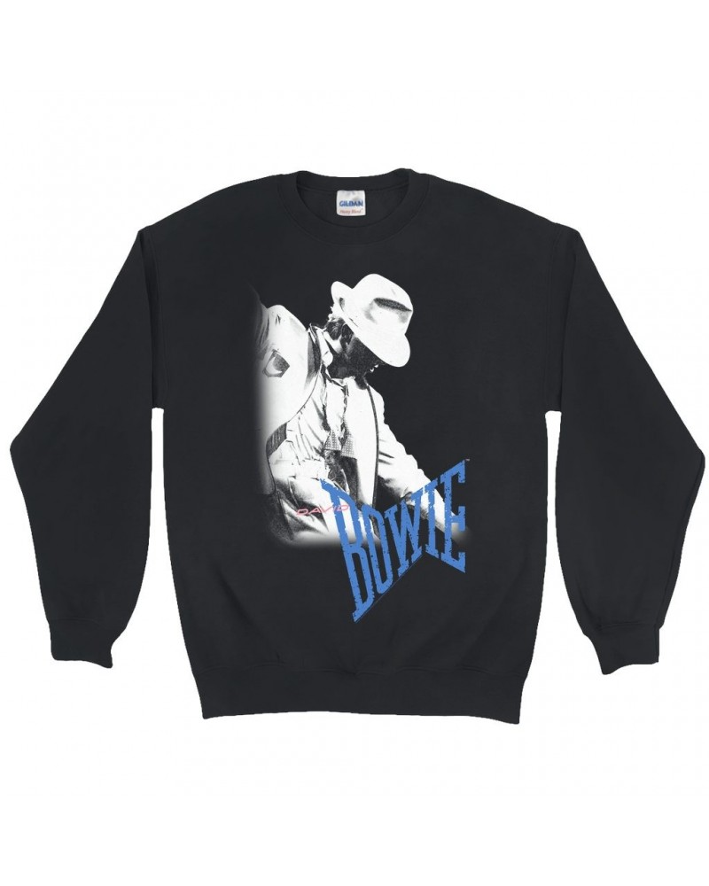 $11.88 David Bowie Sweatshirt | Bowie 1983 Concert Stage Silhouette Sweatshirt Sweatshirts