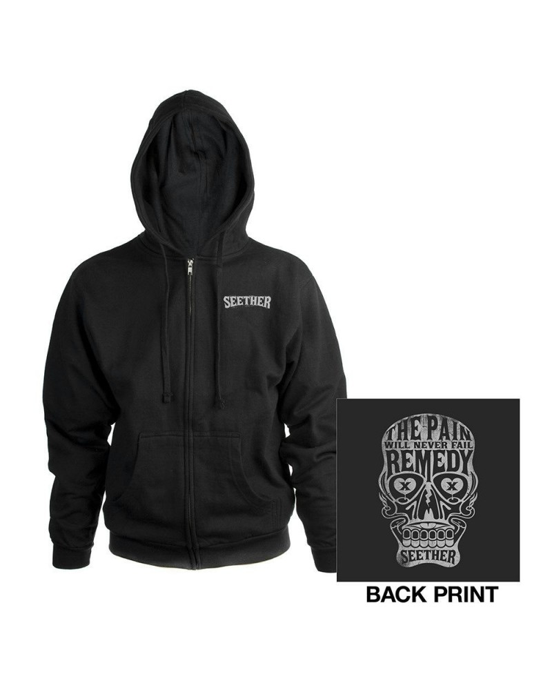 $18.98 Seether Skull Zip Hoodie Sweatshirts