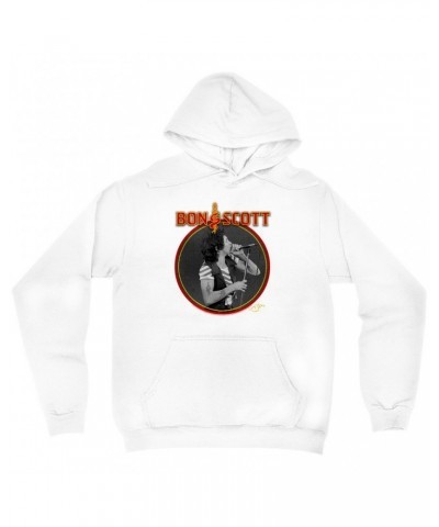 $16.38 Bon Scott Hoodie | Snake & Dagger Logo Circlular Image Hoodie Sweatshirts