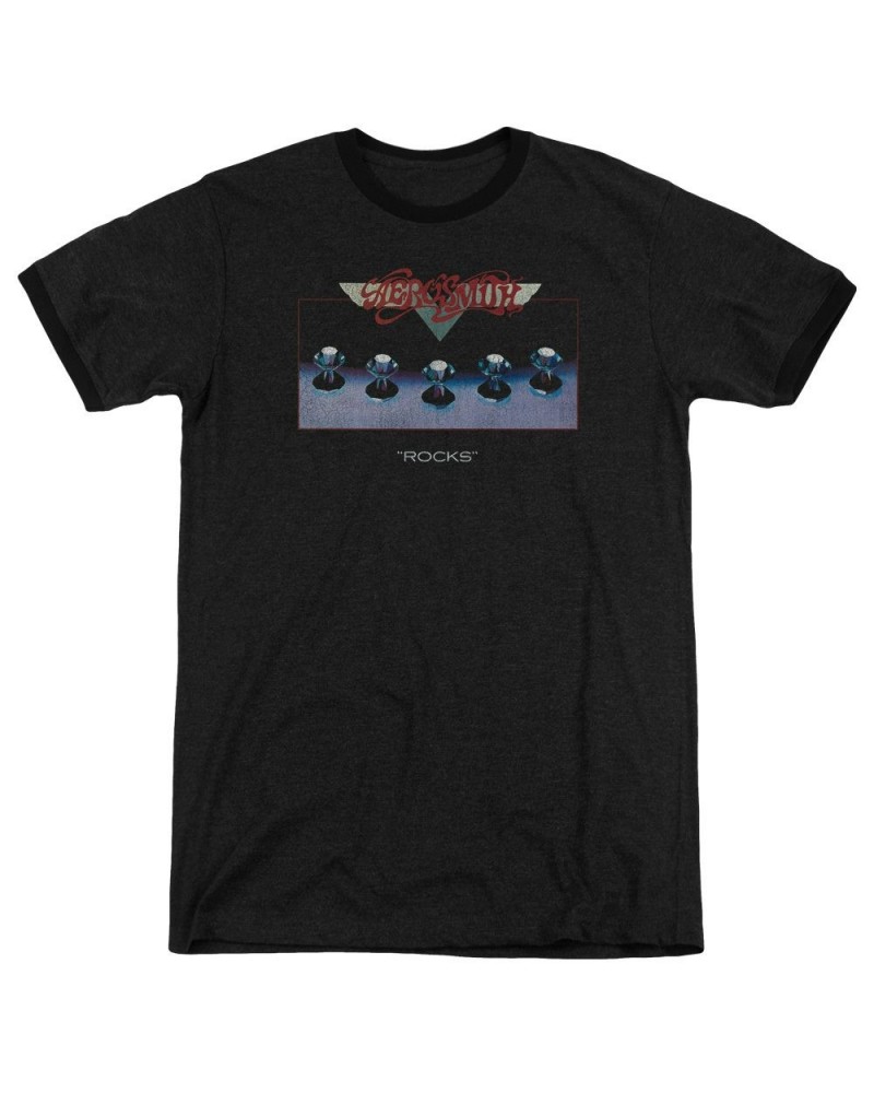 $7.59 Aerosmith Shirt | ROCKS Premium Ringer Tee Shirts