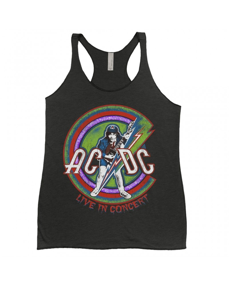 $11.00 AC/DC Ladies' Tank Top | Retro Stitched Live In Concert Reissue Shirt Shirts