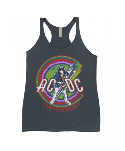 $11.00 AC/DC Ladies' Tank Top | Retro Stitched Live In Concert Reissue Shirt Shirts