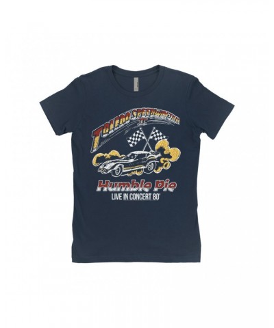 $11.73 Humble Pie Ladies' Boyfriend T-Shirt | Toledo Speedway Jam II 1980 Distressed Shirt Shirts