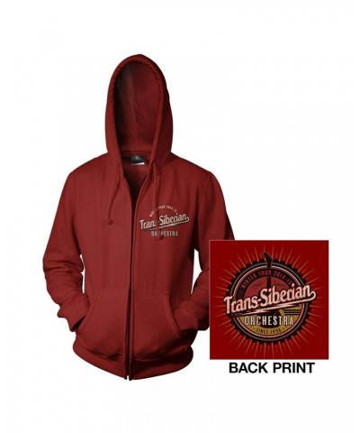 $18.58 Trans-Siberian Orchestra Cardinal Red TSO Zip-Up Hoodie Sweatshirts